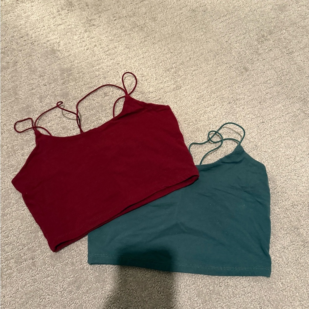 Bundle of Stylish Women's Crop Tops - Red and Green